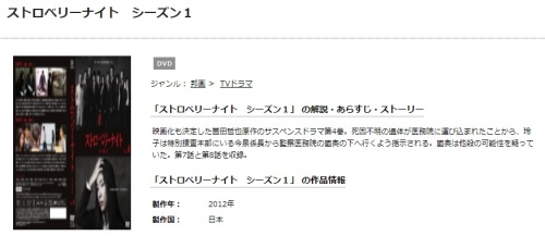 ドラマ ストロベリーナイト シーズン１の１話〜全話無料視聴配信まとめ